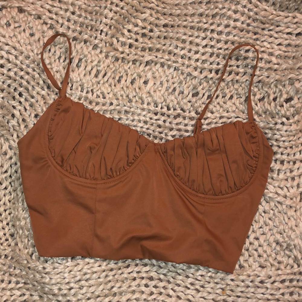 Brown crop top